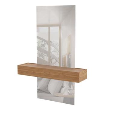 Imagem de Aparador 1 Gaveta Espelhado Basic Freijó/Off White - Dalla Costa