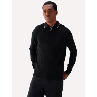 Imagem de Blusa Aramis Masculina Tricot Gola Careca Preta-Masculino