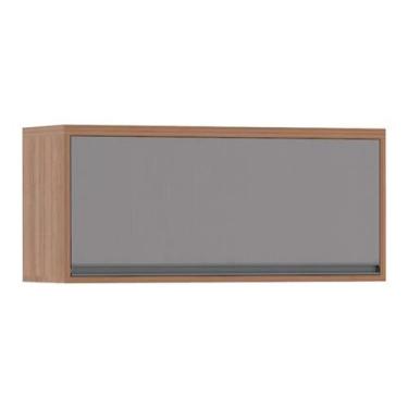 Imagem de Armário Aéreo 80 cm 1 Porta Basculante Isa Luciane Móveis, Vanilla/Cin