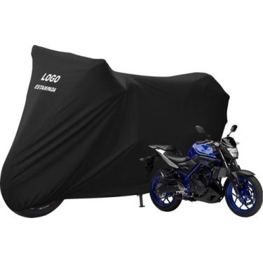 Imagem de Capa Protetora Para Moto Yamaha MT 03 Não Risca Pintura - Mz, Preta