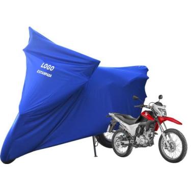 Imagem de Capa Protetora Para Moto Honda Nxr 125 150 160 Bros Com Logo - Mz, Azu