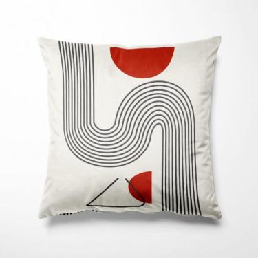 Imagem de Almofada Suede Estampado 40x40cm Vega Vermelho - FASTLAR