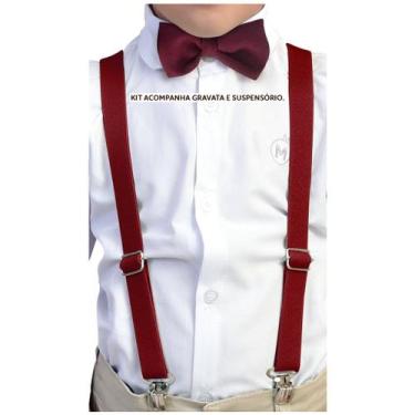 Imagem de Kit Suspensório Infantil + Gravata borboleta infantil varias cores - M