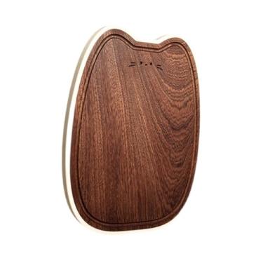 Imagem de Bothyi Tábua de cortar madeira em forma de gato, portátil, multiuso, bandeja de comida para frutas, bife, queijo, legumes