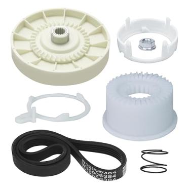 Imagem de AZ4U W10721967 Kit de embreagem e polia de arruela W10006384 Correia de arruela de acionamento compatível com Whirlpool Maytag Kenmore correia de máquina de lavar, substitui W10006354 W10006356