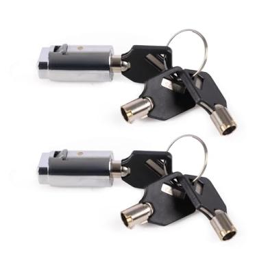 Imagem de 2 conjuntos de fechadura e chave para máquina de venda automática (com chave semelhante), fechaduras tubulares de alta segurança para máquina de refrigerante para máquina de coca, máquina Pepsi,