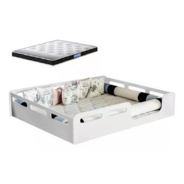 Imagem de Cama Casal Infantil P/ Crianças100% Mdf + Colchão Probel 188x138 + 2 T