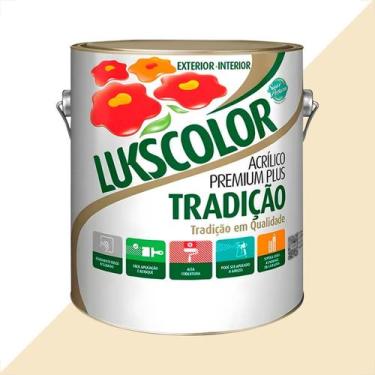 Imagem de Tinta latex lukscolor tradicao acrilico fosco 3600ml marfim