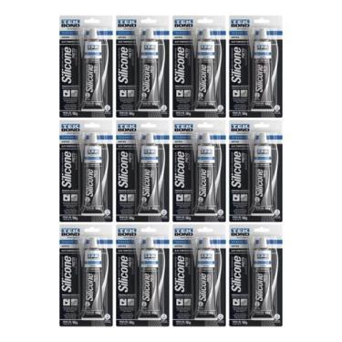 Imagem de 12un Cola Silicone Motor Alta Temperatura Preto 50g Tekbond - Tek Bond
