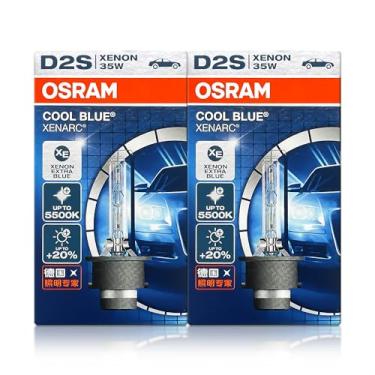 Imagem de OSRAM Xenarc D2S Lâmpadas de farol de xenon HID azul frio 66240CB 85V 35W 5500K Feito na Alemanha | Pacote com 2