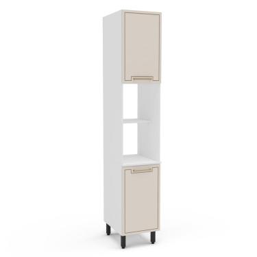 Imagem de Paneleiro 2 Portas 2 Nichos 224,5cm X 52cm X 40cm Branco/Creme