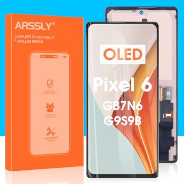 Imagem de Substituição de tela OLED para Google Pixel 6 - para tela LCD Google Pixel6 sensível ao toque para Google Pixel 6 GB7N6 G9S9B16 Conjunto de digitalizador LCD com kits (preto com função de impressão