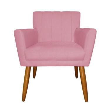 Imagem de Poltrona Elegante Cecília em Suede Recepção Escritório - Fina Mobília,