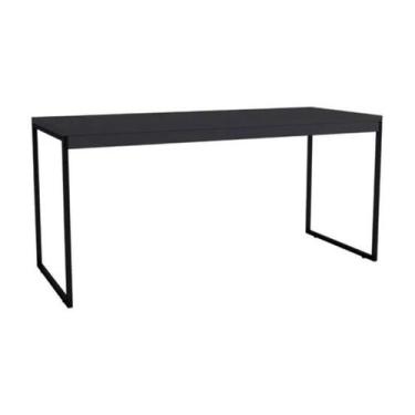 Imagem de Mesa de Computador Escrivaninha Industrial Pé De Ferro Diretor 120cm -
