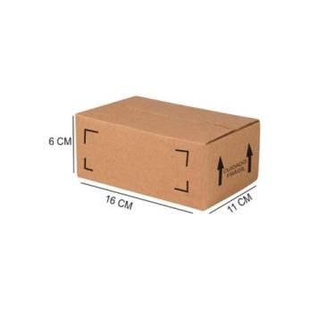 Imagem de Kit 75 Caixa de Papelão Embalagem Ecommerce 16x11x6 Pacote Correios Se