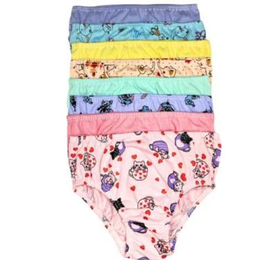 Imagem de Kit 8 Calcinhas Infantil 100% AlgodãoMacias e Confortáveis - KMC, P, M