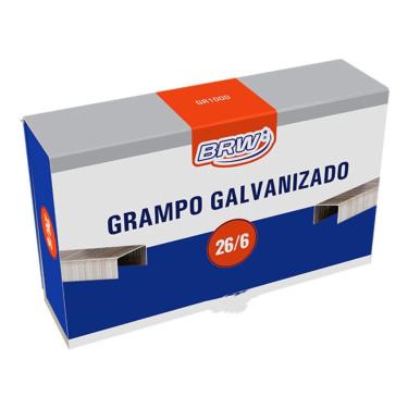 Imagem de Grampo p/ Grampeador 26/6 Galvanizado c/ 5000 Unidades