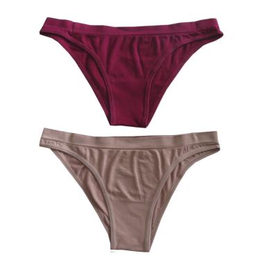 Imagem de Kit 2 Calcinhas Cintura Alta Basic+ Sem Costura Poliamida G