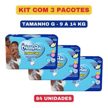 Imagem de Kit c/ 3 pacotes Fralda Calça Descartável MamyPoko Superproteção G