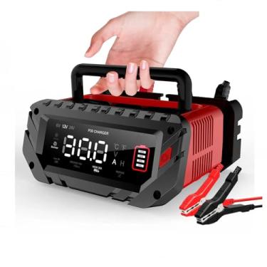 Imagem de Carregador e mantenedor de bateria inteligente 6V/12V/24V 30A com reparo de pulso – Carregador LiFePO4/AGM/chumbo-ácido de 4 modos para carros, marítimos, caminhões, RVs, cortadores de grama,plugue UE