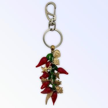 Imagem de Chaveiro pimenta murano 16 cm cacho grande Dourado - Lua Mistica