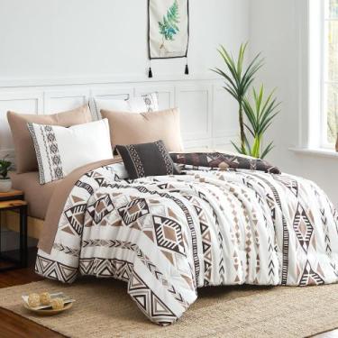 Imagem de Conjunto de edredom Geniospin King Size Reversível Aztec Design