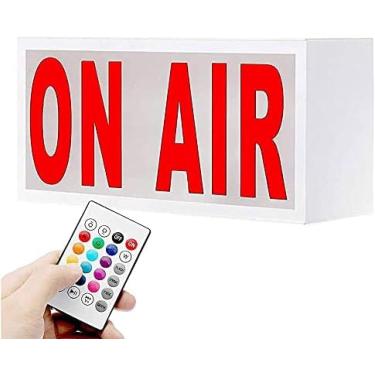 Imagem de Sinal Iluminado On Air Led, Luz De Ar, Montagem Na Parede E Luz De Mesa, Com Controle Remoto Sinais De Neon On Air Para Decoração De Parede De Café Bar Em Casa, Hilarious123, White