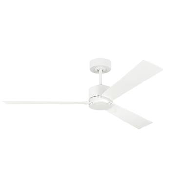 Imagem de Monte Carlo Ventilador de teto 3RZR52RZW Rozzen 132 cm com controle remoto manual, 3 lâminas, branco fosco