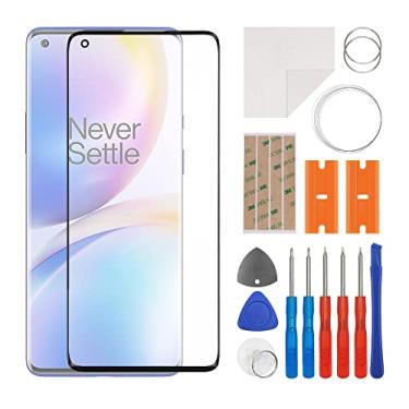 Imagem de SWARK Substituição de lente de vidro LED frontal compatível com OnePlus 8 Pro IN2023, IN2020, IN2021 (sem tela LCD e digitalizador de toque) com kit de reparo