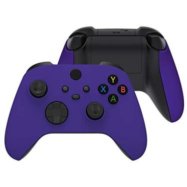 Imagem de eXtremeRate Capa lateral para Xbox Series X e S, acessórios personalizados de toque macio roxo para painel traseiro para controle sem fio Xbox Core [controle excluído]