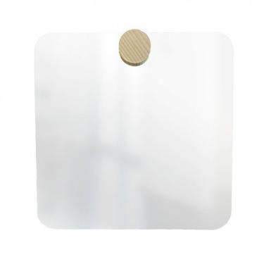 Imagem de Espelho Decorativo Aplique Redondo Pinus Quadrado Incolor