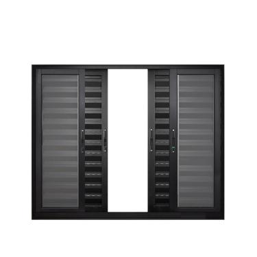 Imagem de Janela De Alumínio Veneziana 100x150cm 6 Folhas Suprema Preto