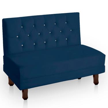 Imagem de Canto Italy Confortável Para Apartamento Cozinha E Restaurantes Suede Cor Azul Marinho