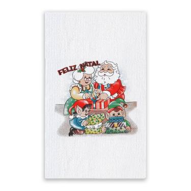Imagem de Pano De Prato Natal Gigante Algodão 75cm X 52cm