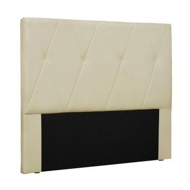 Imagem de Cabeceira para Cama Box King Aquilla 195 Cm Veludo Bege Com Botões D'Rossi