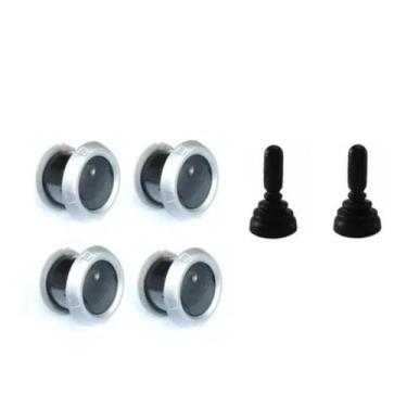 Imagem de Kit 4 Difusores De Ar Prata E 2 Pinos Retrovisor Fiesta - AutoPlast