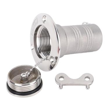 Imagem de Tampa de Preenchimento de Combustível para Convés de Aço Inoxidável, RV de Lancha de Iate Marinho Altamente Polido de 38 Mm, Construído para Longevidade, Instalação Fácil Sem