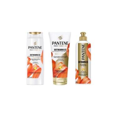 Imagem de Kit Pantene Biotinamina Shampoo 175Ml+Cond 150Ml+Cr Pentear