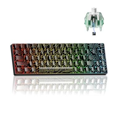 Imagem de HITIME Teclado X Xvx He68 Pro De Gatilho Rápido 60%, Efeito Hall Com Interruptor Magnético Gateron Jade, Mecânico Topográfico Personalizado Estrutura Alumínio Cnc Para Pc/Laptop/Xbox/Ps4/Ps5, Preto
