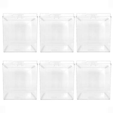Imagem de Kit 6 Potes Acrílico Quadrado c/ Tampa 7,4l Grãos Cereais - Ex Pote
