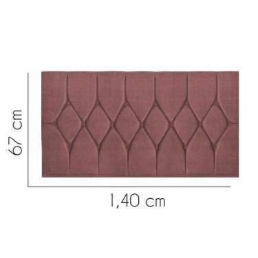 Imagem de Painel Estofada Istambul Botão Capitonê 140cm Casal Para Cama Box Quar