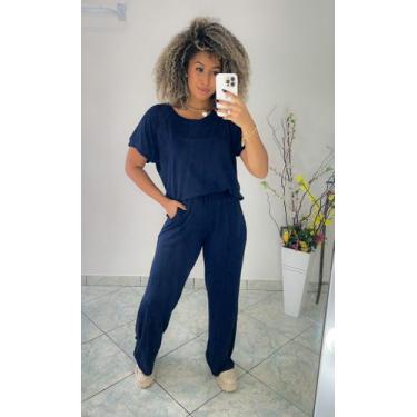 Imagem de Conjunto calça e blusa pantalona - Agstho, Preto, M