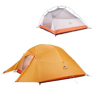 Imagem de Naturehike – Barraca leve para mochila com 3 pessoas com pegada – Cúpula para acampamento e caminhada à prova d'água (210T Laranja)