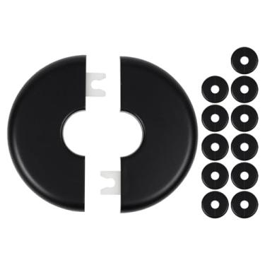 Imagem de Tsnamay 12 peças de flange dividida de parede, design de fivelas autoadesivas redondas ABS para tubo de diâmetro de 0,86"/22 mm