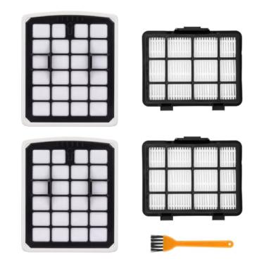 Imagem de Filtros de substituição compatíveis com aspirador de pó sem saco Eureka NEN180 NEN186BL - Filtros de copo de pó HEPA Acessórios para filtros, 2 + 2 unidades