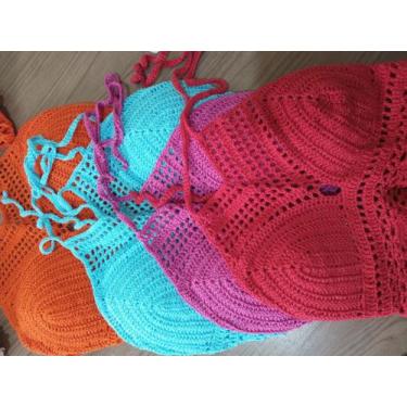 Imagem de Croped de crochê, Amarelo, M