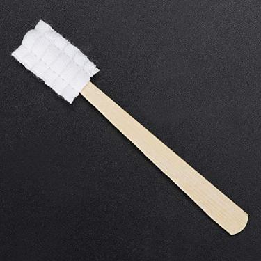 Imagem de Fydun 30pcs Mini Descartáveis, 30pcs Bambu Alça a Escova de Dentes de Gaze de Maternidade Sem Pasta de Dente Necessária Escovas de Manuais para Mulheres Grávidas Crianças Portáteis de Cuidados Bucais, Envelhecidos, Maternidade, (Sabor de hortelã)