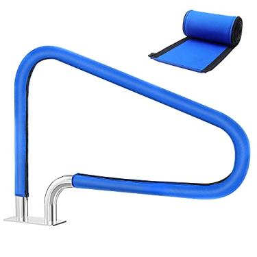 Imagem de Generic Capa de corrimão de piscina, 1,8 m, neoprene, azul, texturizada, manga de aderência de segurança para piscinas e trilhos de mão