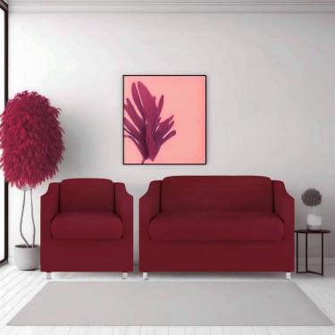 Imagem de Namoradeira + Polt. Bia P/ Sala de Estar Consultório Clinica Hospital Recepção Suede