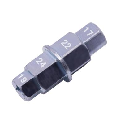 Imagem de JicSuXi Ferramenta de eixo sextavado para remoção de motocicleta, eixo de roda, reparo sextavado, chave de fenda de resistente multiuso, 17 mm, 19 mm, 22 mm,